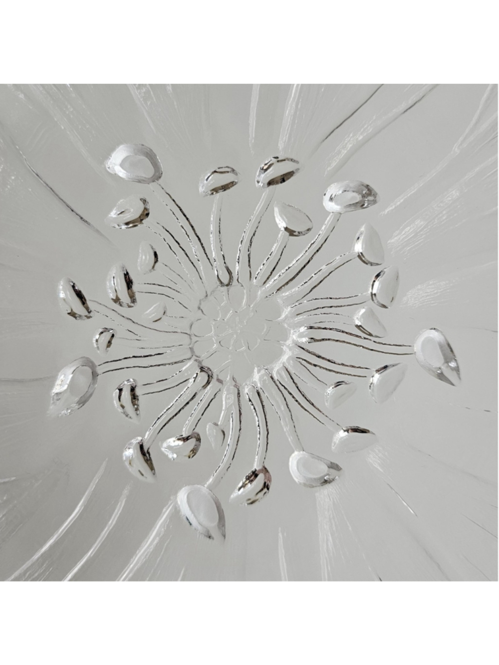 Mats Jonasson Målerås SWEDEN Botanical Anemone "Windflower" Crystal Dinner Plate - Picture 7 of 7